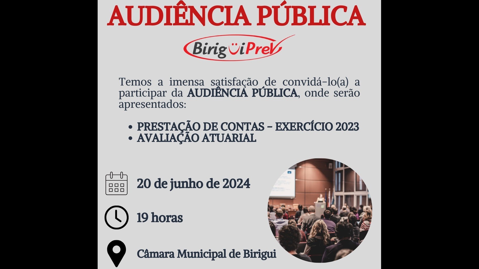 Audiência Pública Prestação de contas Junho 2024 - referente ao exercício 2023