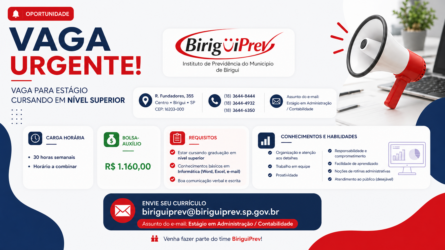 vaga estagiário apeprem urgente